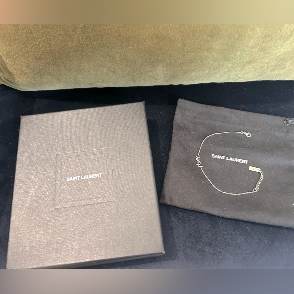 SAINT LAURENT bracelet. Unisex sterling silver